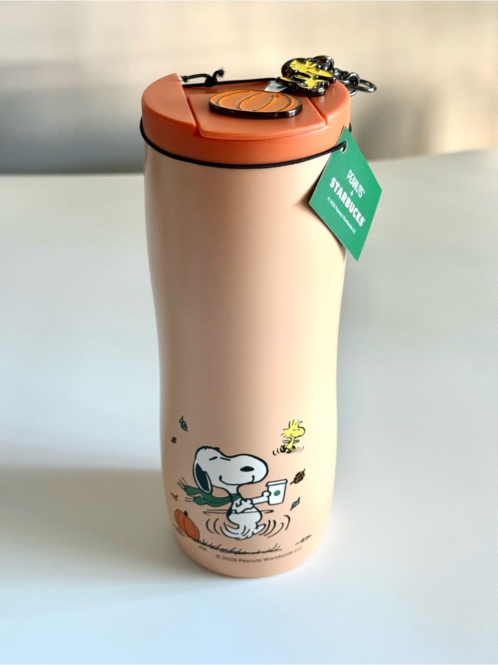 Peanuts + Starbucks stainless steel tumbler Snoopy & friends with Keychain